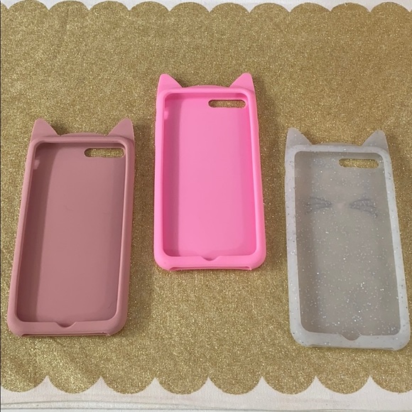 Phone Case Cat Ears iPhone 7 8 Plus Pink Clear NWT - Picture 4 of 10